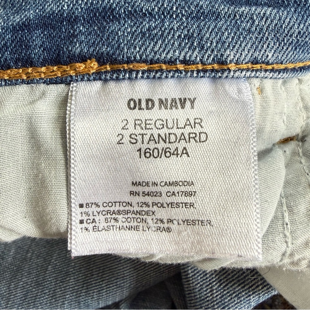 Old Navy Boyfriend Skinny Ankle Mid Rise Blue Denim Jeans Classic Americana - Picture 4 of 12